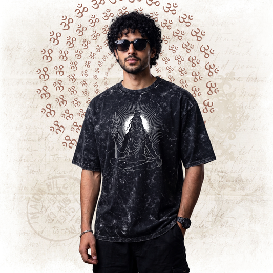 Divine : Mahadev Terrance Acid Wash Tee
