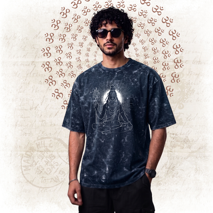 Divine : Mahadev Terrance Acid Wash Tee