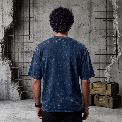 Army Vintage Acid Wash Oversized Tee